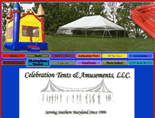 Tablet Screenshot of celebrationtents.com